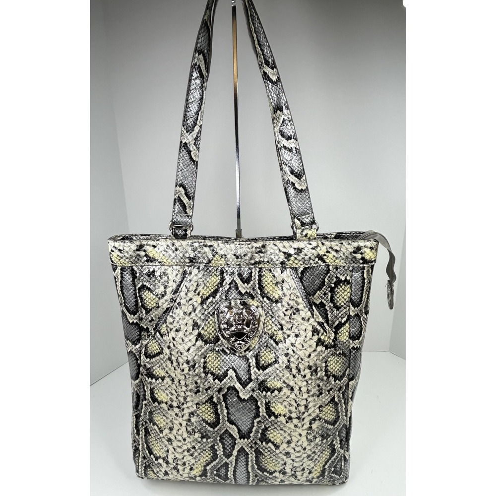 Kathy Van Zeeland Tote Snake Print Large Briefcase Carry-on Bag Double Strap Y2K